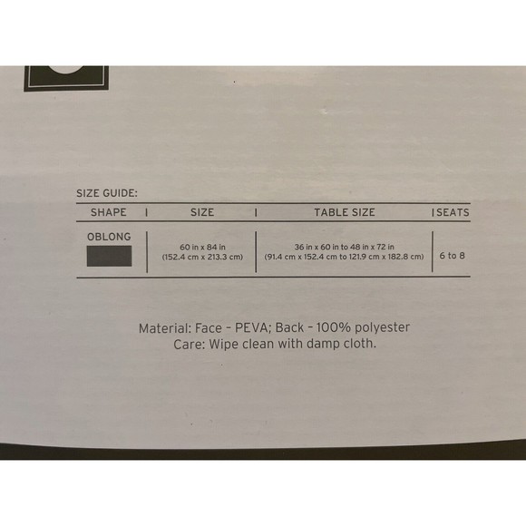 Plaid Vinyl Tablecloth 60x84 Orange Black Halloween Rectangle Oblong -NEW - Picture 4 of 4